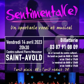 Spectacle Sentimental(e) à Saint-Avold le 14 avril 2023